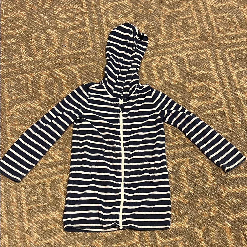 Kids terrycloth Lands' End Navy Striped cover up